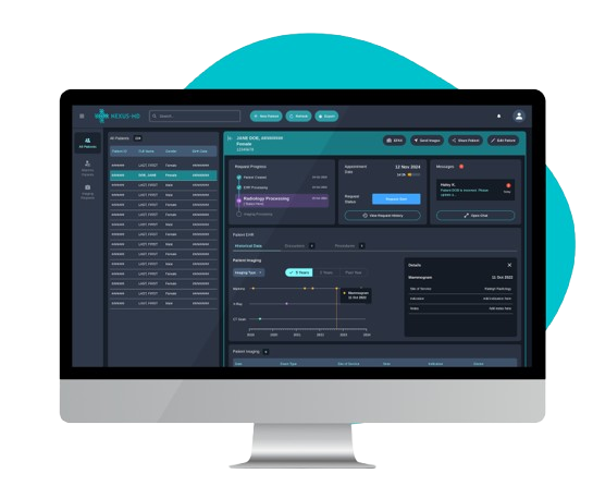 Medical professional reviewing brain scans on digital devices